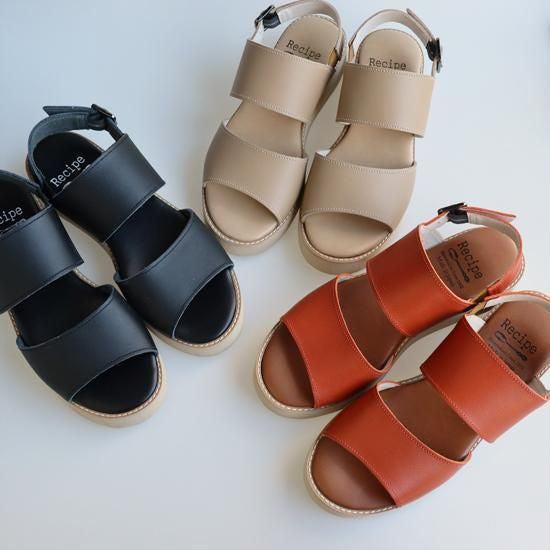 Thick-soled leather sandals RP-534