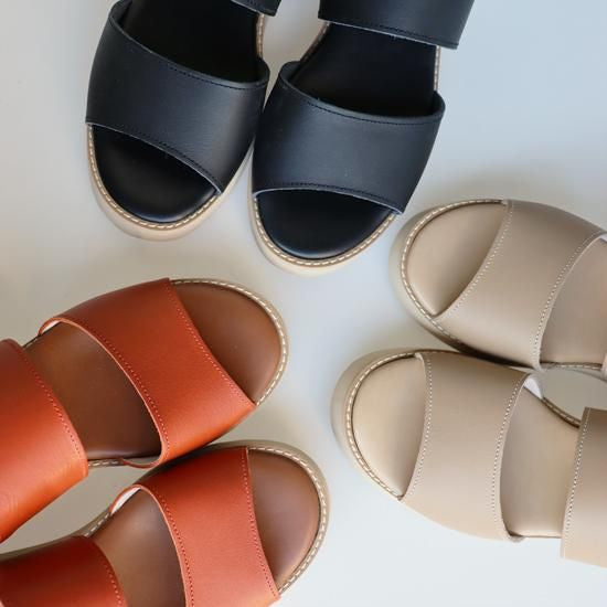 Thick-soled leather sandals RP-534