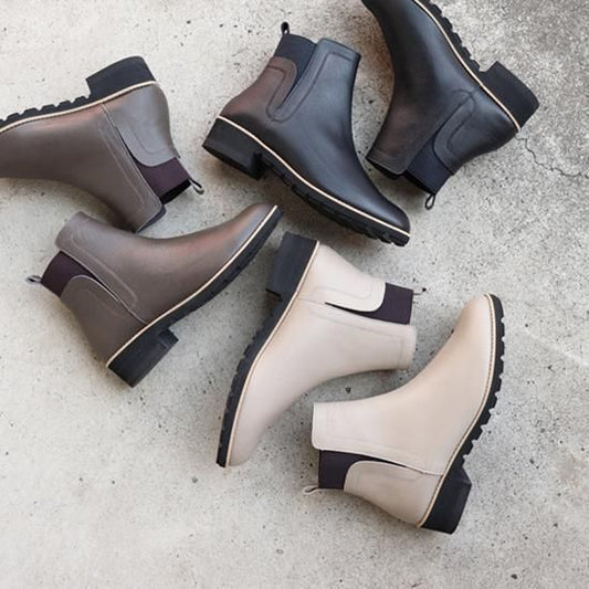 [Scheduled for release in November] Water-repellent leather stitched gore boots RP-528K